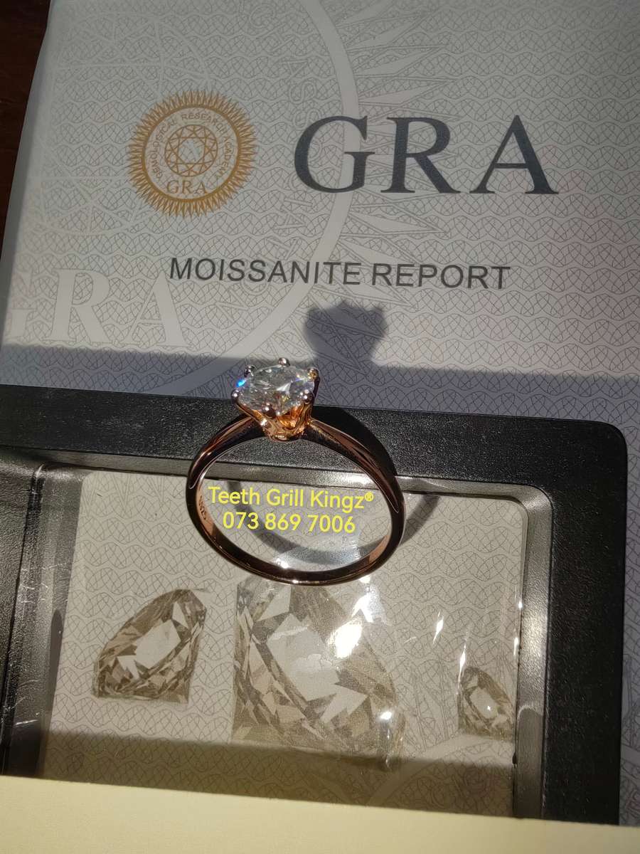 Diamond Ring 1ct Moissanite Diamond Ring Rose Gold