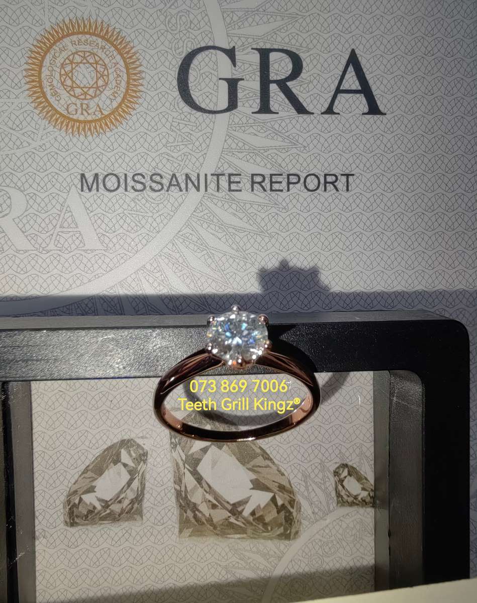 Diamond Ring 1ct Moissanite Diamond Ring Rose Gold