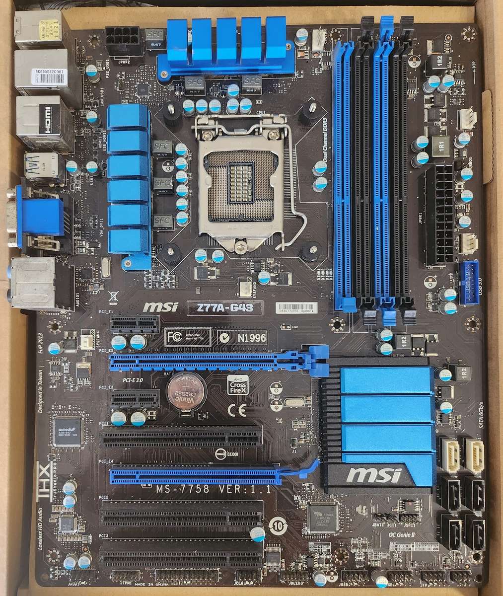 MSI Z77A-G43 LGA 1155 Intel Z77 HDMI SATA 6Gb/s USB 3.0 ATX Intel Motherboard & USB 3.0 PCIe Card