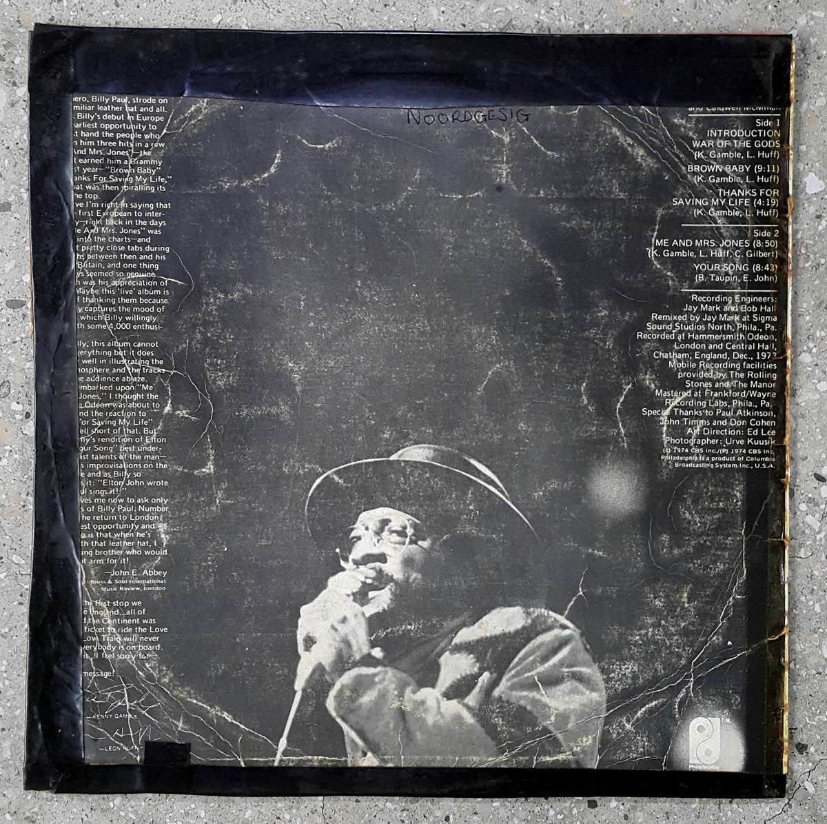 BILLY PAUL - "LIVE IN EUROPE" Vinyl, LP, Album Country: Released: 1974