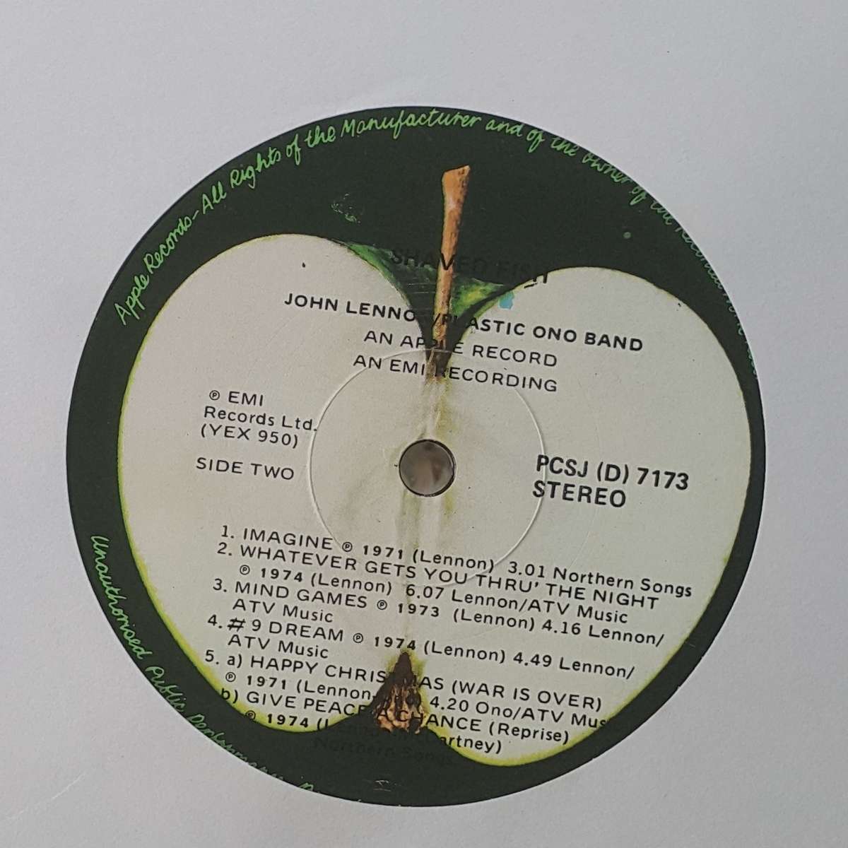 JOHN LENNON/PLASTIC ONO BAND - SHAVED FISH Vinyl, LP, Comp. Country: South Africa Released: 1975