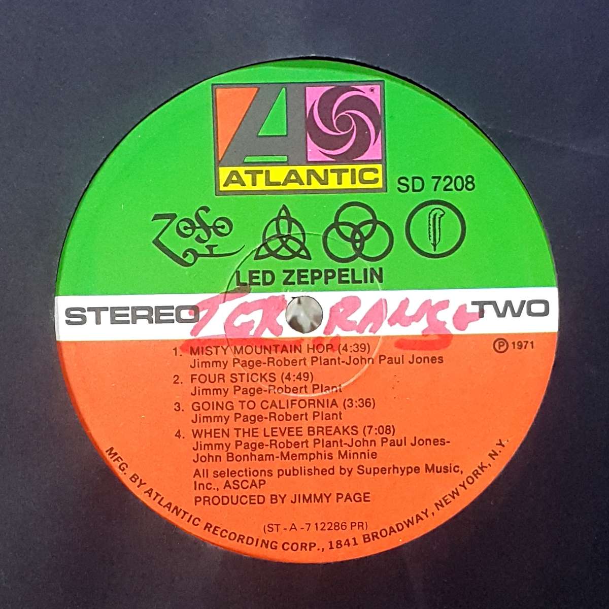 LED ZEPPELIN - UNTITLED Vinyl, LP, Album, Specialty Pressing Country: US Released: 1971