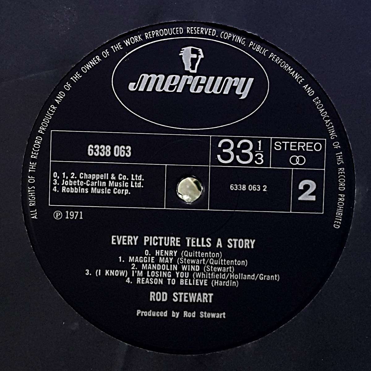 ROD STEWART - EVERY PICTURE TELLS A STORY Vinyl, LP, Album, Stereo, Black Labels Country: UK 1971