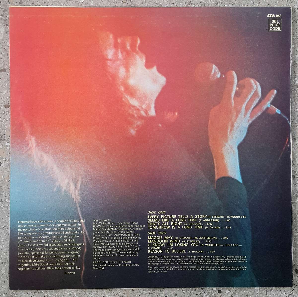 ROD STEWART - EVERY PICTURE TELLS A STORY Vinyl, LP, Album, Stereo, Black Labels Country: UK 1971