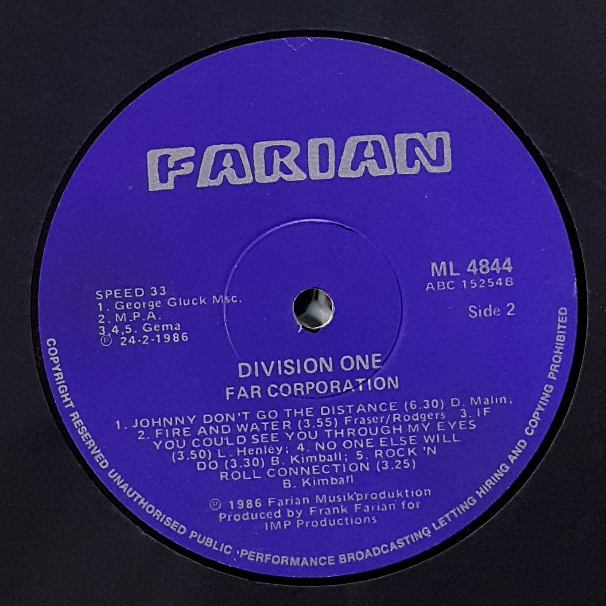 FAR CORPORATION - DIVISION ONE(The Album) Vinyl, LP, Album Country: South Africa Released: 1986