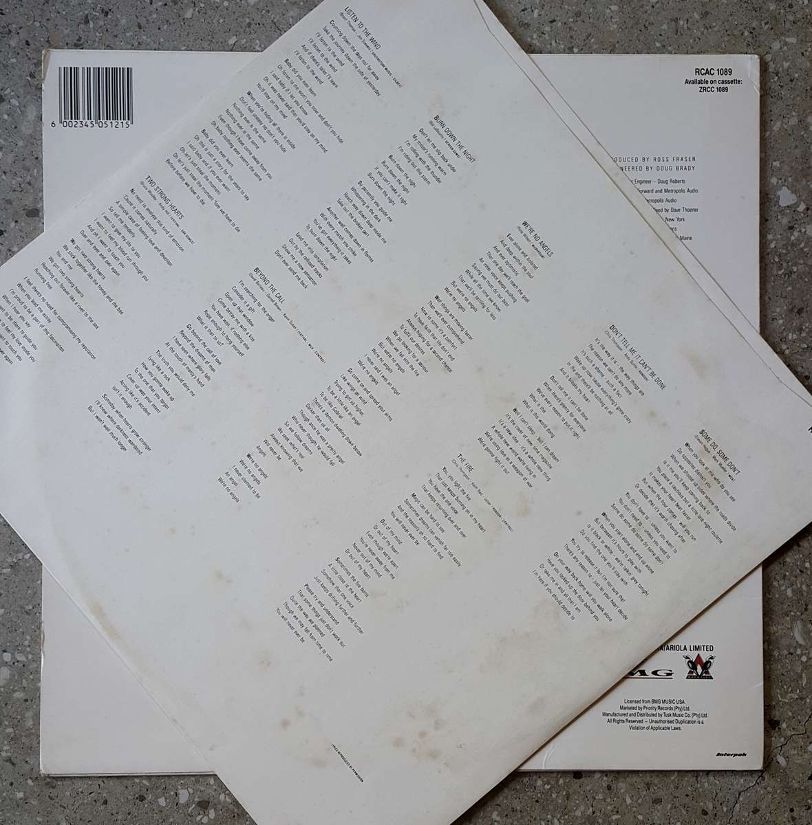 JOHN FARNHAM - AGE OF REASON Vinyl, LP, Album Country: South Africa Released: 1988