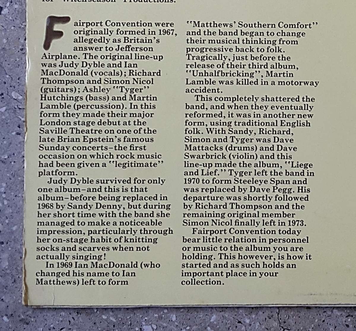 FAIRPORT CONVENTION - FAIRPORT CONVENTION Vinyl, LP, Album, Reissue Country: UK Released: 1975