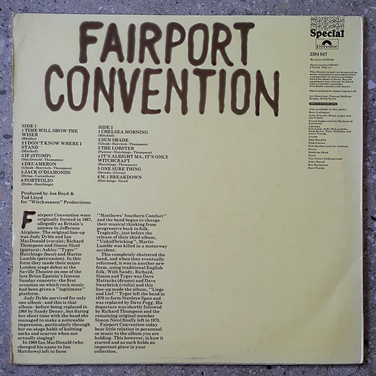 FAIRPORT CONVENTION - FAIRPORT CONVENTION Vinyl, LP, Album, Reissue Country: UK Released: 1975