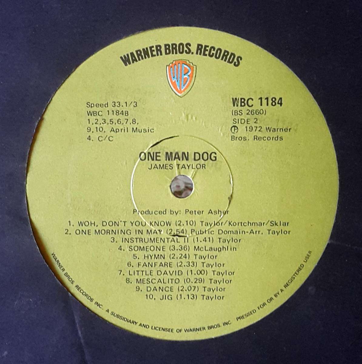 JAMES TAYLOR - ONE MAN DOG Vinyl, LP, Album Country: South Africa Released: 1972