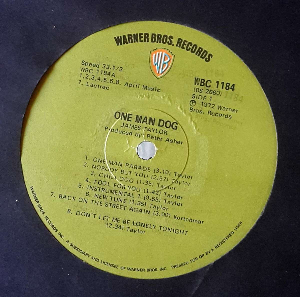 JAMES TAYLOR - ONE MAN DOG Vinyl, LP, Album Country: South Africa Released: 1972