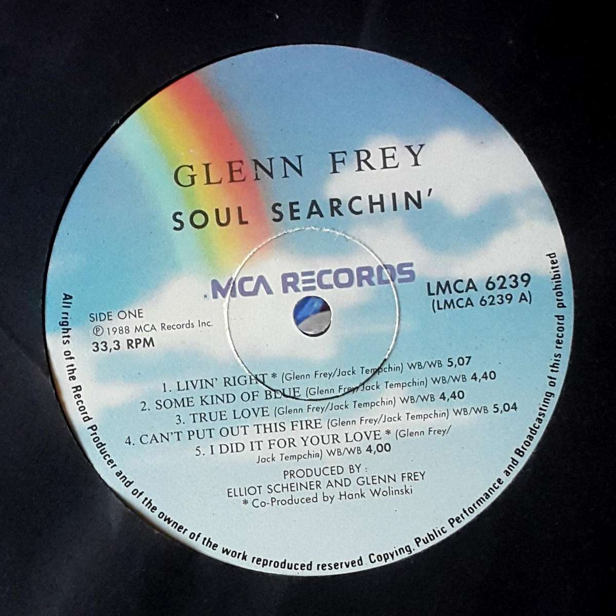 GLENN FREY - SOUL SEARCHIN' Vinyl, LP, Album Country: South Africa Released: 1988