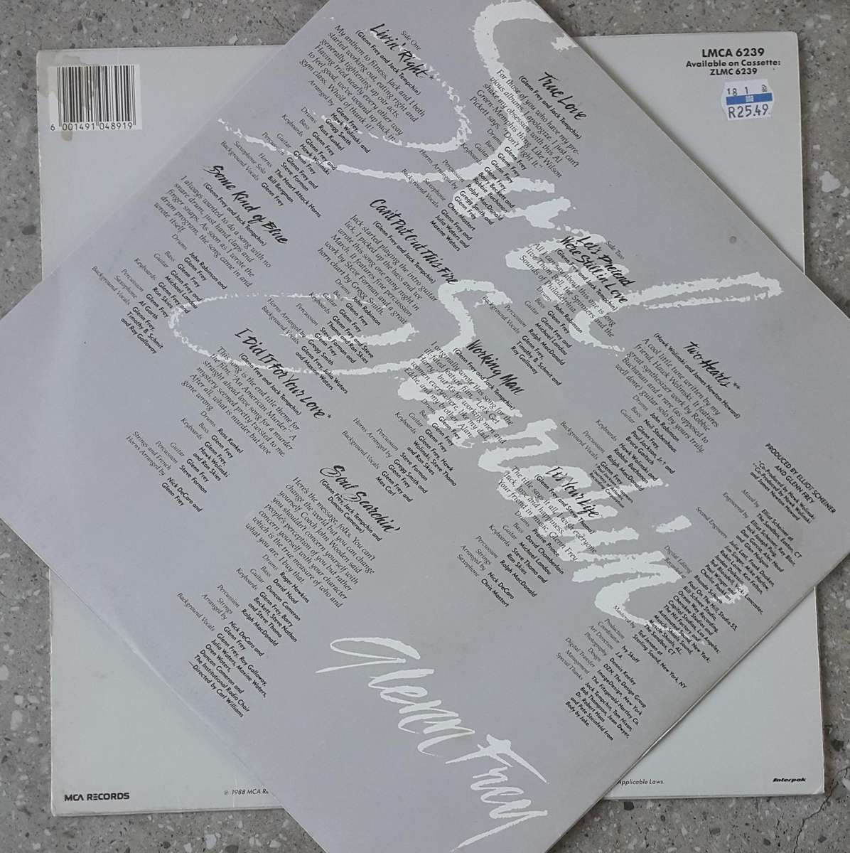 GLENN FREY - SOUL SEARCHIN' Vinyl, LP, Album Country: South Africa Released: 1988