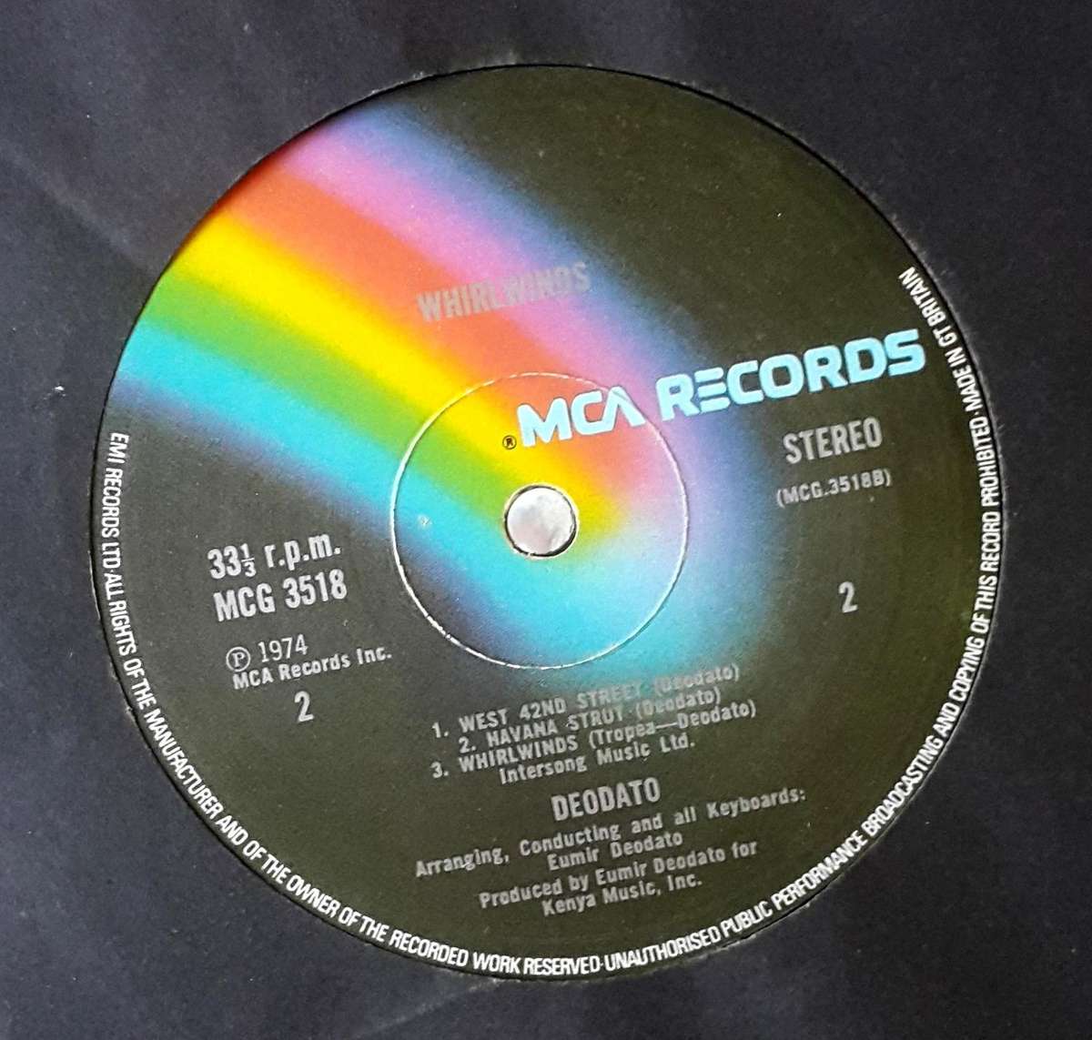 DEODATO - WHIRLWINDS Vinyl, LP, Album, Gatefold Sleeve Country: UK Released: 1974