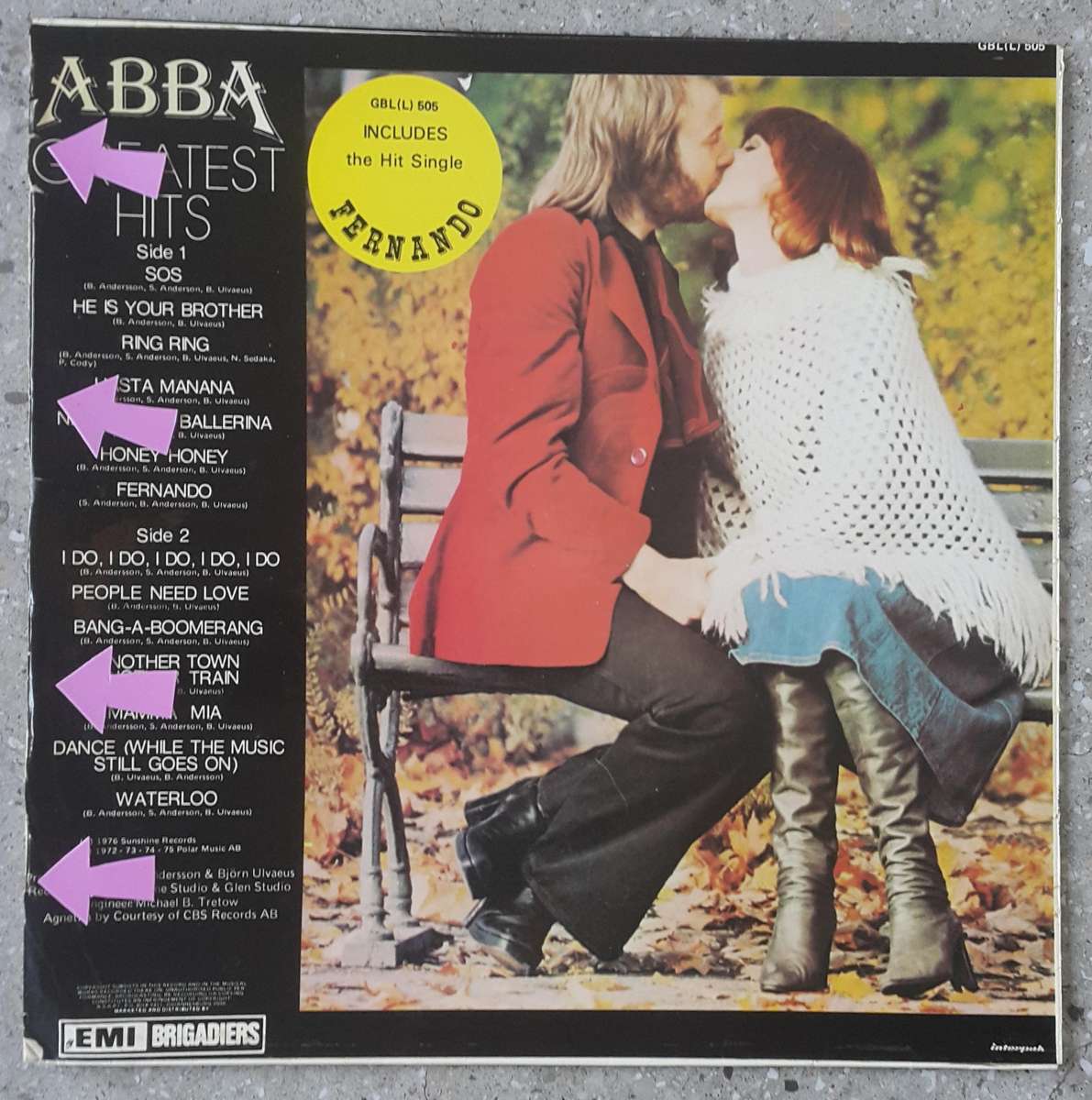 ABBA - GREATEST HITS Vinyl, LP, Compilation Country: South Africa Released: 1976