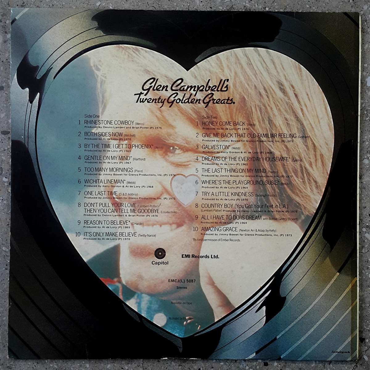 GLEN CAMPBELL - GLEN CAMPBELL'S TWENTY GOLDEN GREATS Vinyl, LP, Comp. Country: South Africa