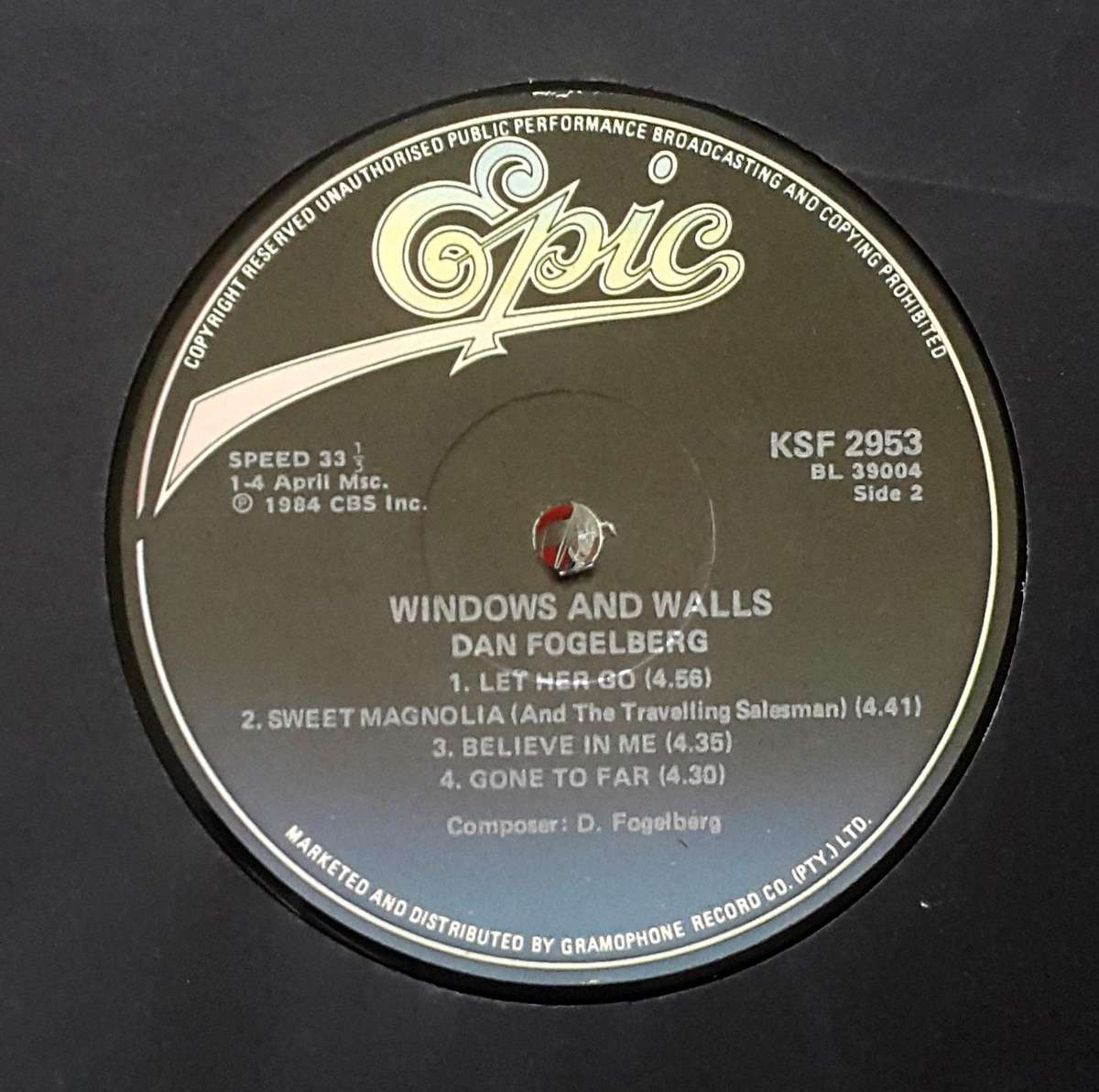 DAN FOGELBERG - WINDOWS AND WALLS Vinyl, LP, Album Country: South Africa Released: 1984