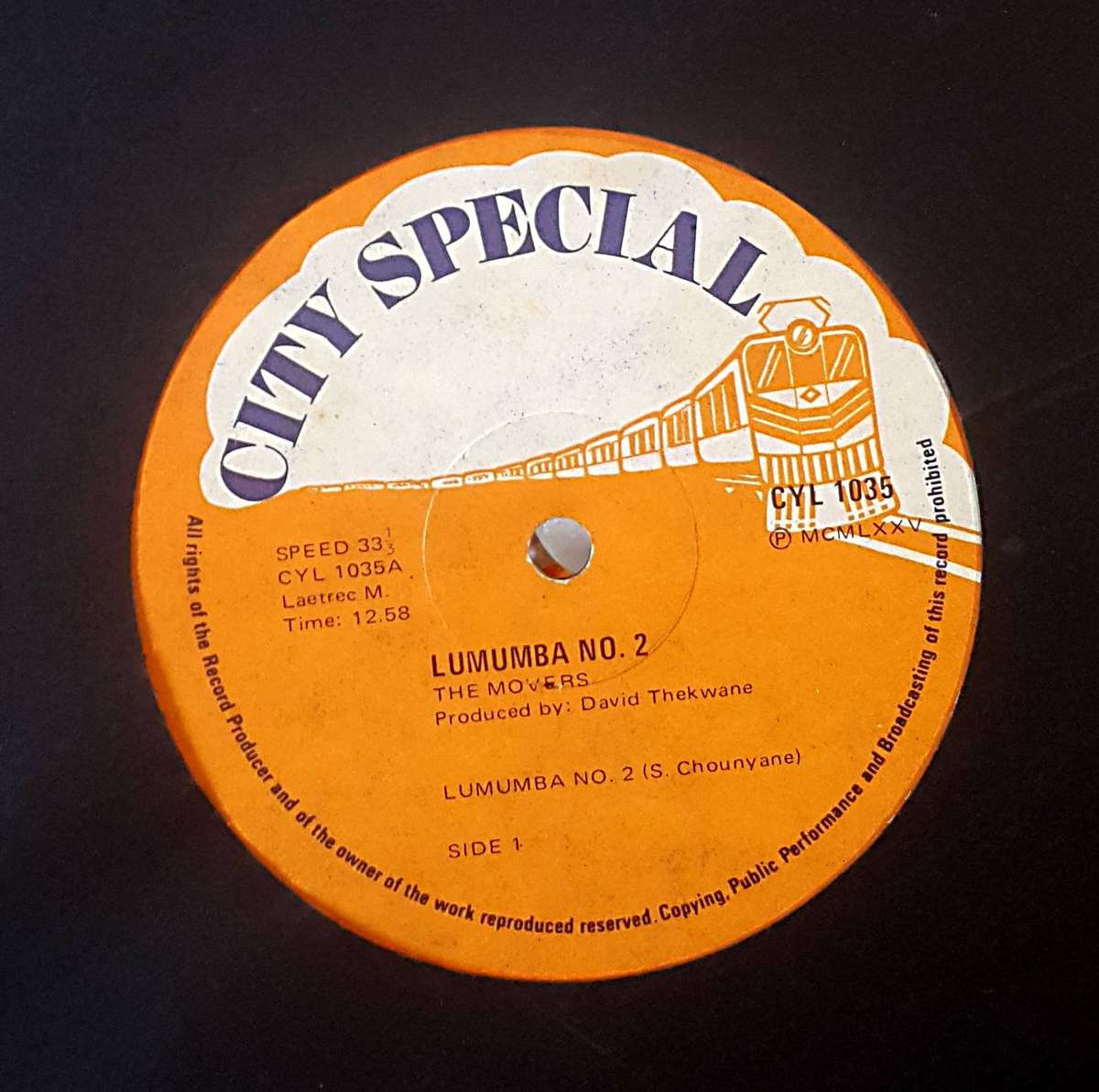 THE MOVERS - LUMUMBA NO. 2 Vinyl, LP, Album Country: South Africa Released: 1975