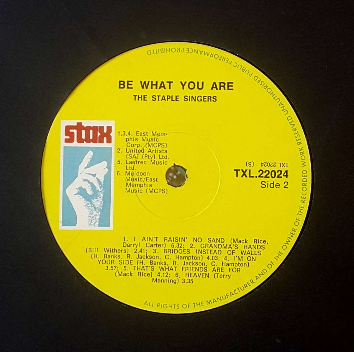 THE STAPLE SINGERS - BE WHAT YOU ARE Vinyl, LP, Album Country: South Africa Released: 1973