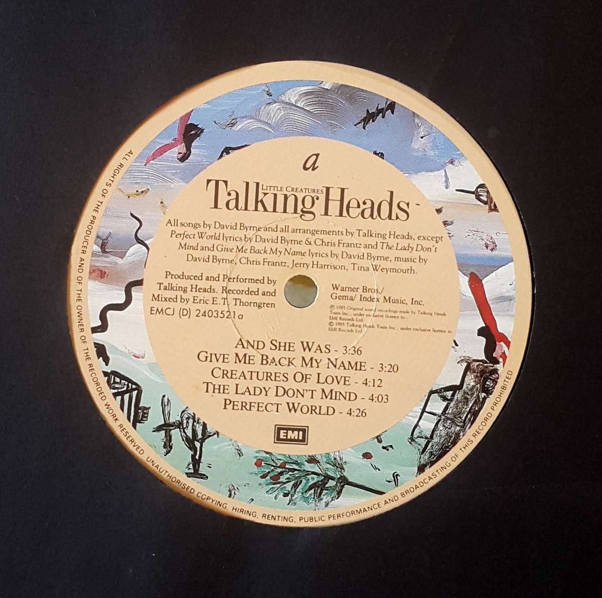TALKING HEADS - LITTLE CREATURES Vinyl, LP, Album Country: South Africa Released: 1985