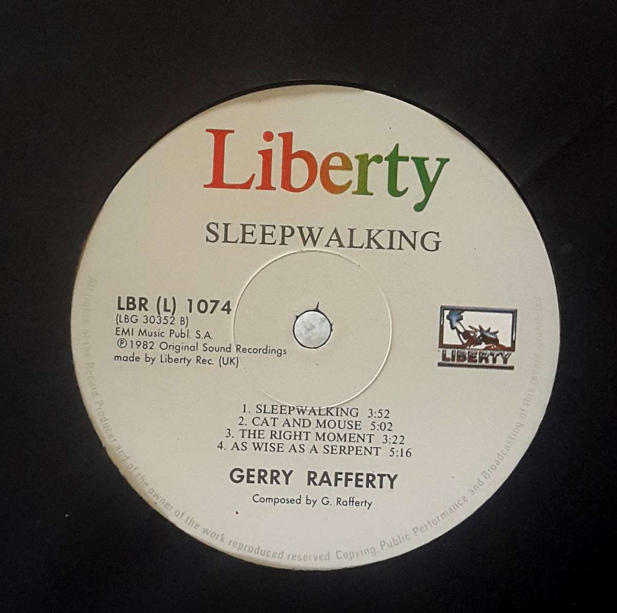 GERRY RAFFERTY - SLEEPWALKING Vinyl, LP, Album Country: South Africa Released: 1982