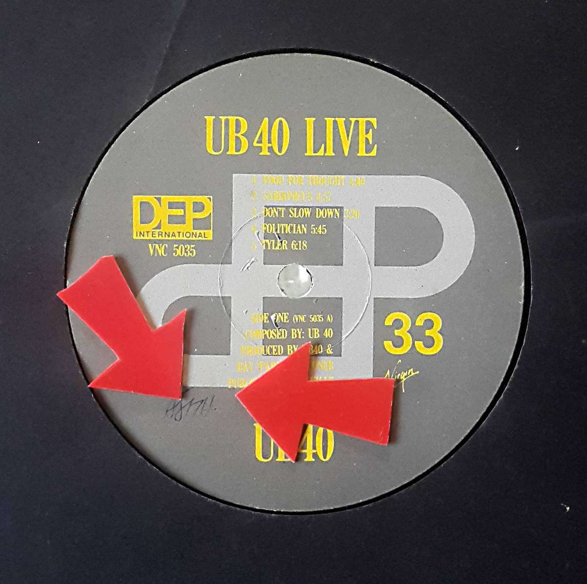 UB40 -LIVE  Vinyl, LP, Album, Yellow Print on Labels Country: South Africa Released: 1983
