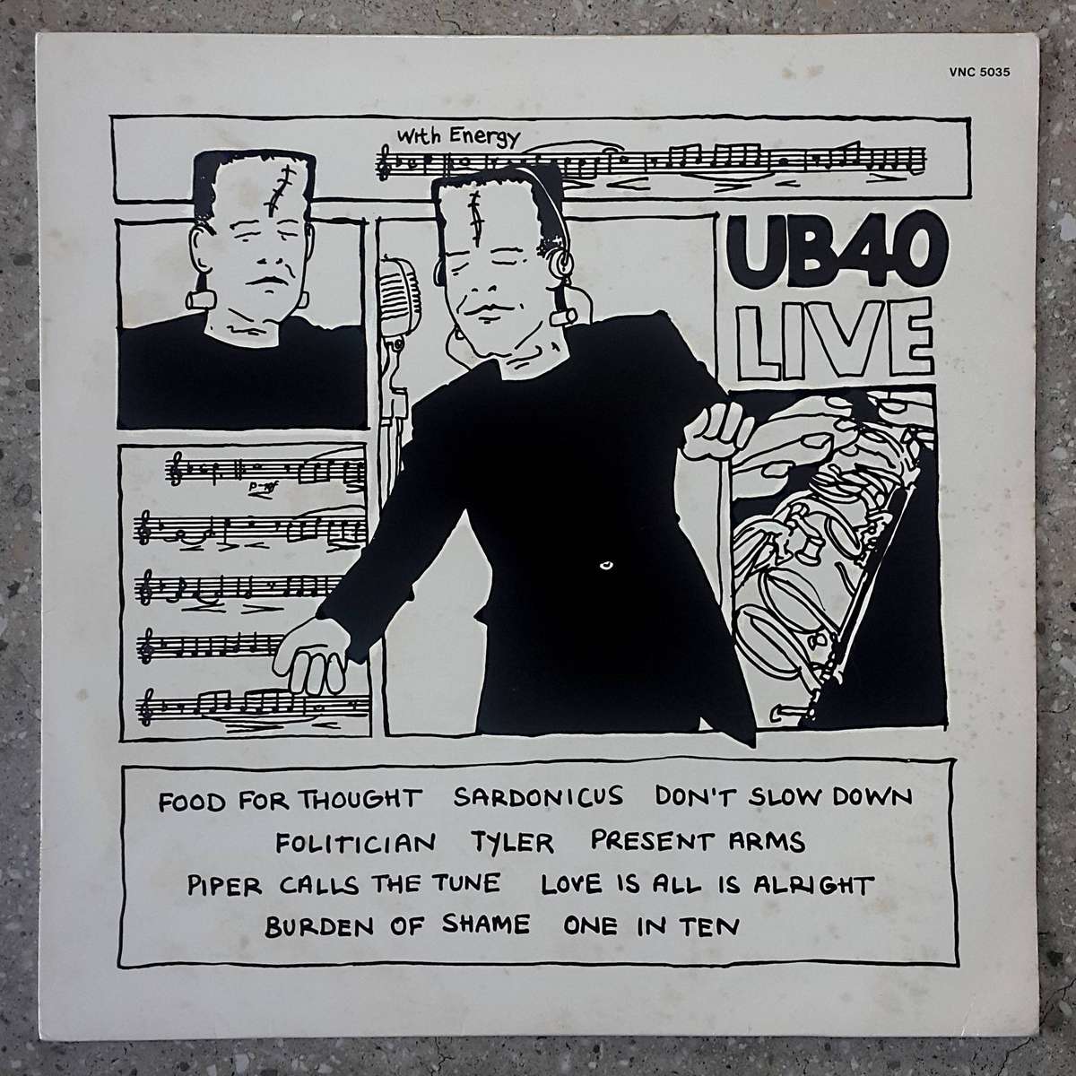 UB40 -LIVE  Vinyl, LP, Album, Yellow Print on Labels Country: South Africa Released: 1983