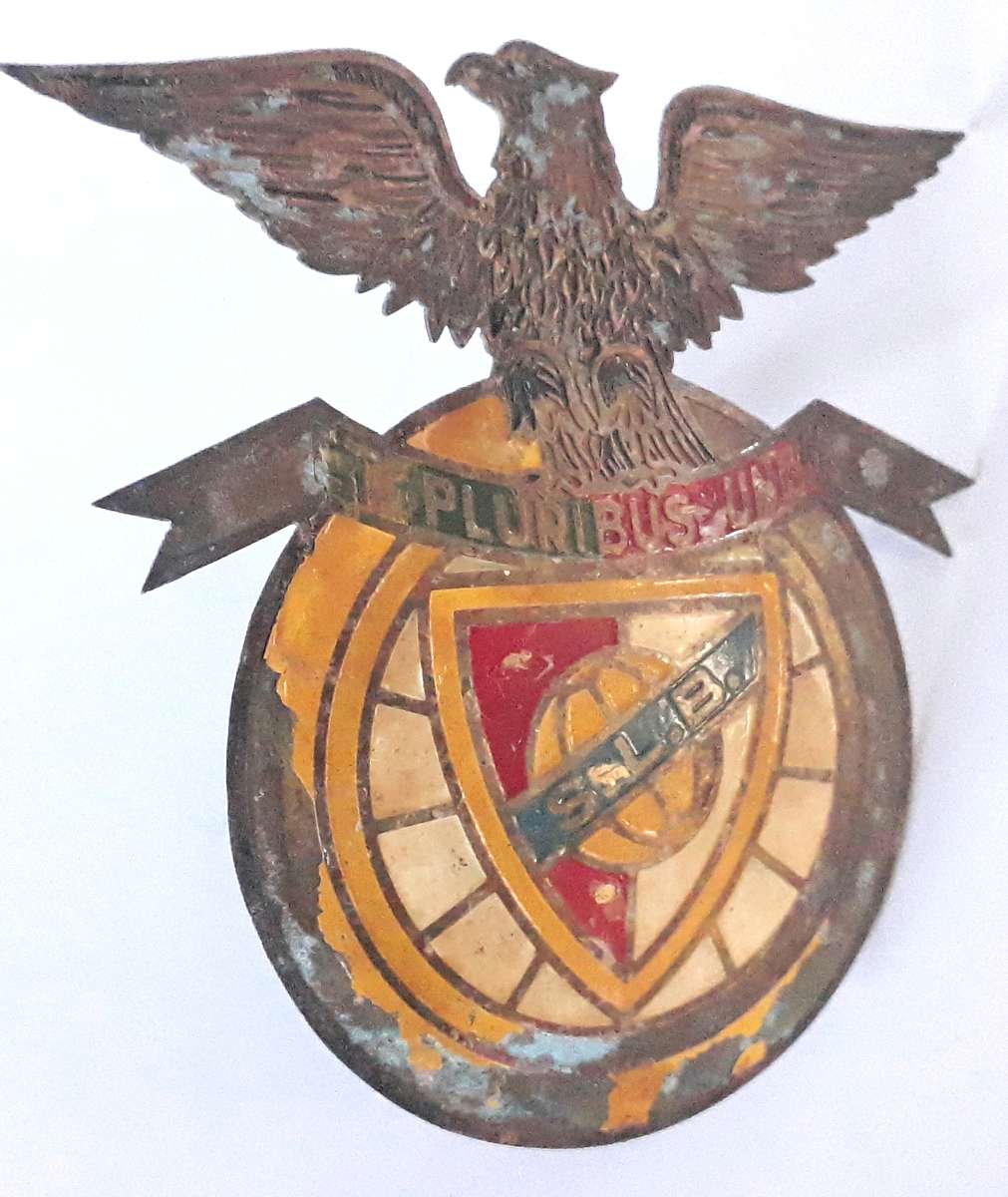 Vintage Portuguese S.L. Benfica Football Club Car Badge
