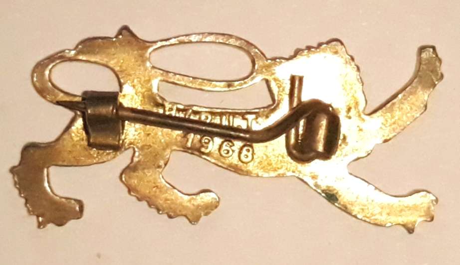Vintage 1968 British Lions SA Rugby Tour Pin Badge