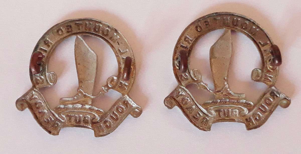 UDF Natal Mounted Rifles Collar Badge Pair
