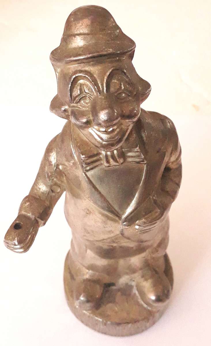 Vintage Metal Clown Money Bank
