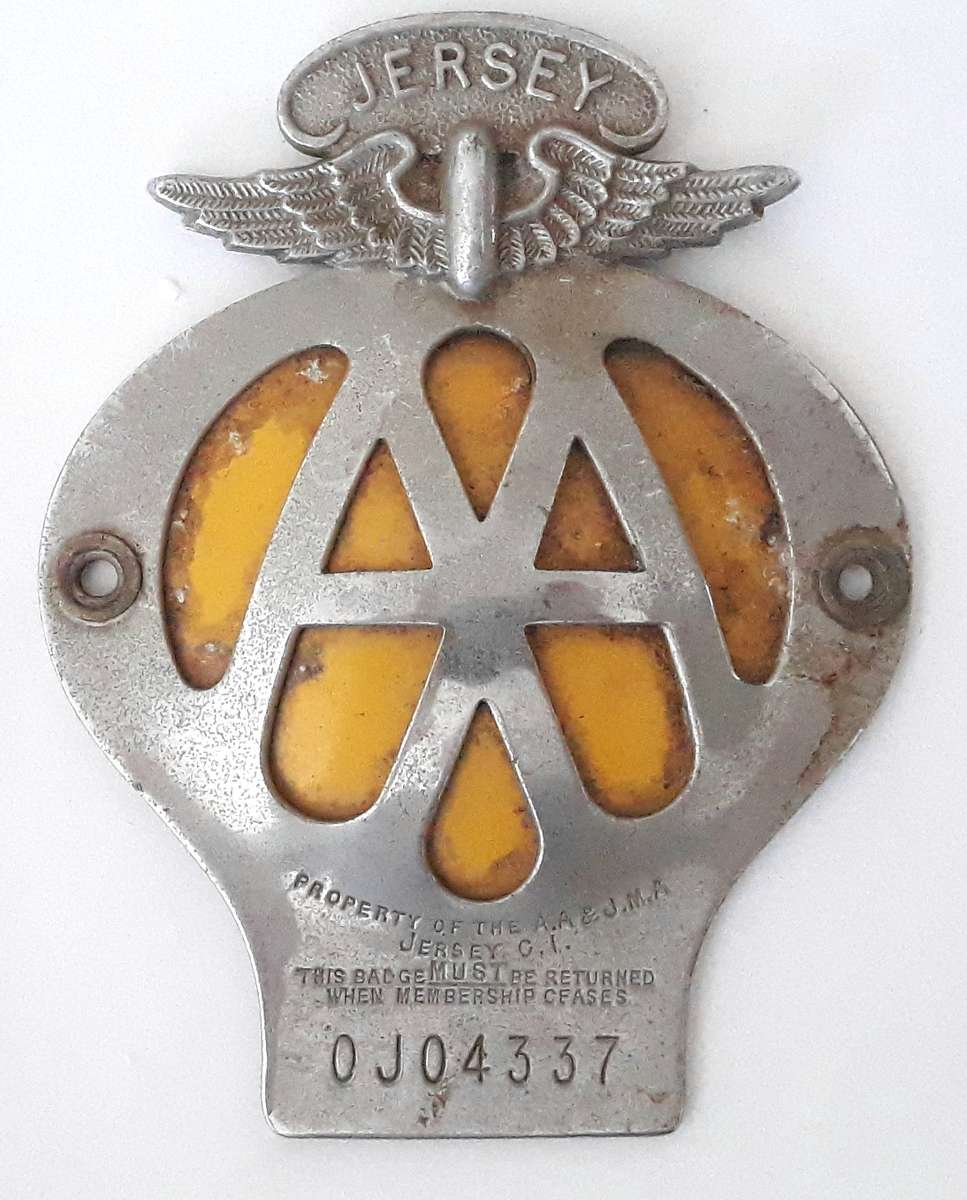 Vintage Jersey Automobile Association Car Badge
