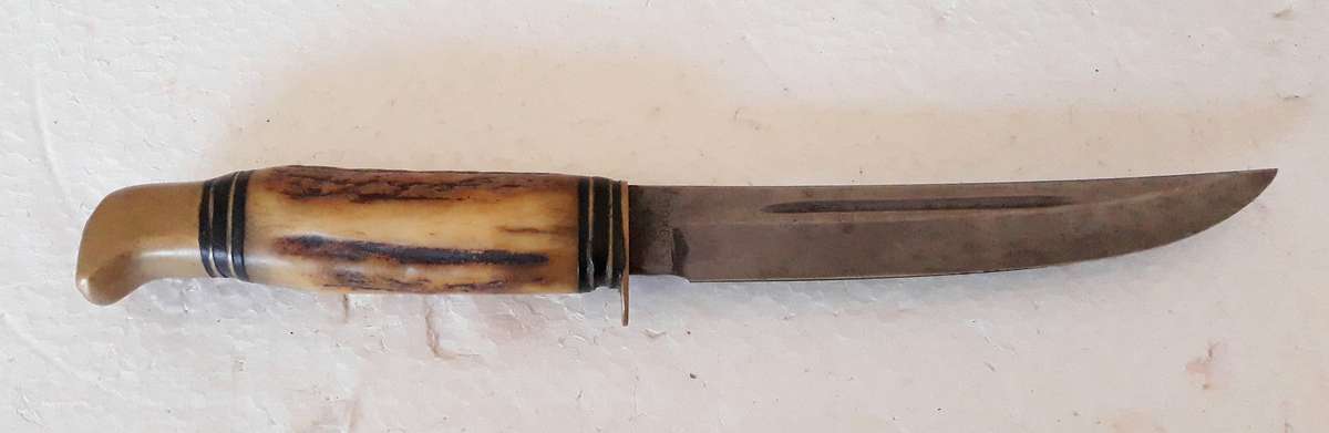 Vintage Boker Solingen Germany Stag Horn Hunting Knife