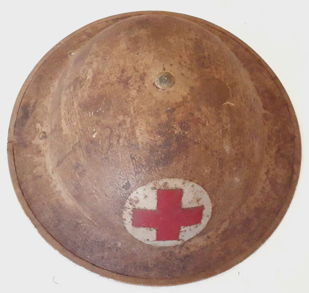 World War Two South African Red Cross 1940 Jager-Rand Steel Brodie Helmet