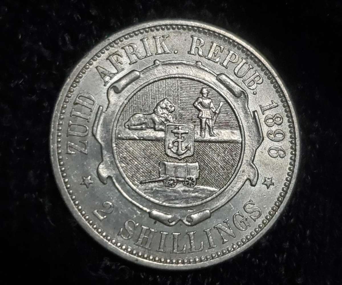 1896 2 Shilling ZAR Kruger AU Details
