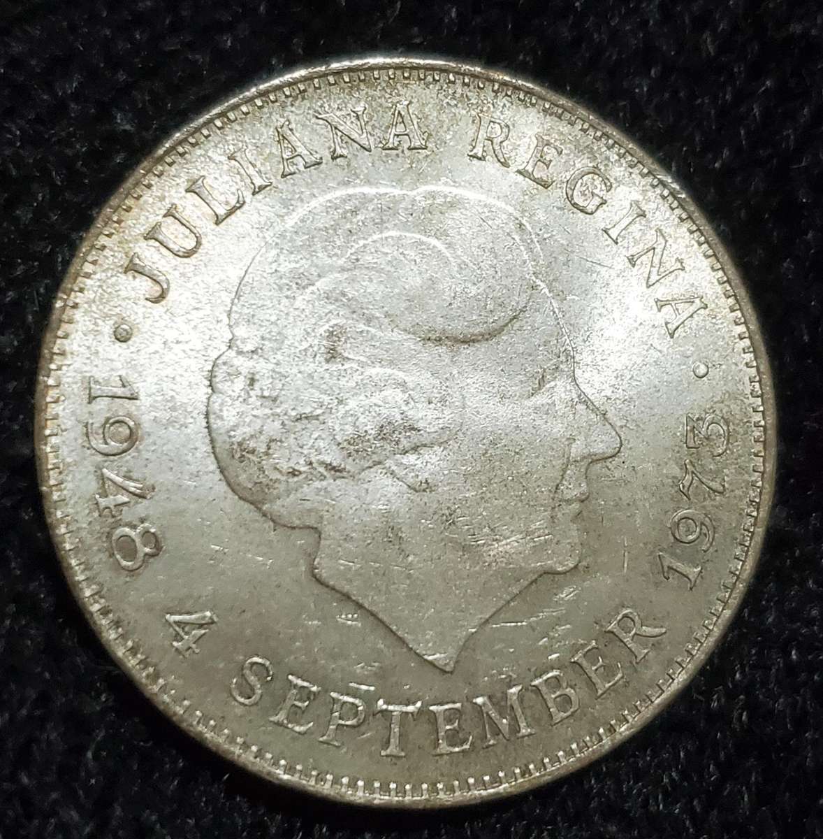 1973 Netherlands 10 Gulden UNC Silver Crown