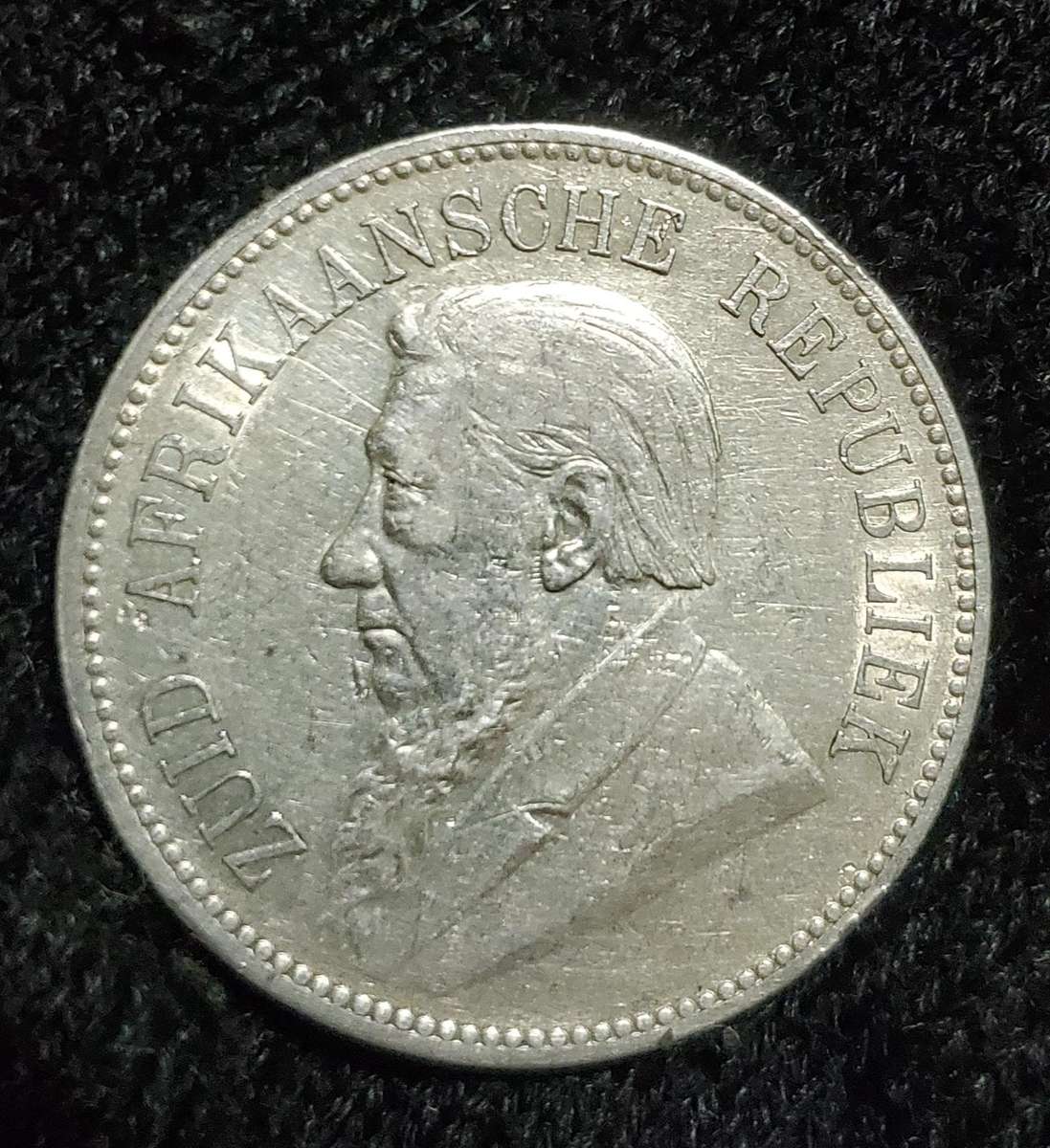 1892 5 Shilling ZAR Kruger Single Shaft