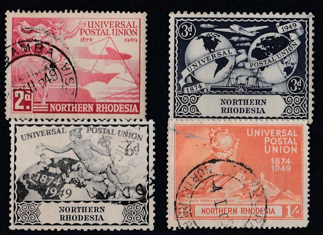 NORTHERN RHODESIA  1949   UPU   SACC50-53  FULL SET