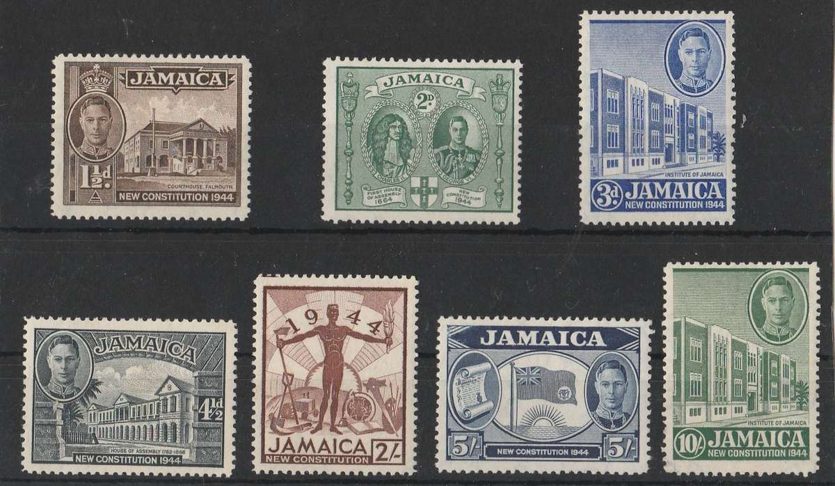 JAMAICA   1945  FULL SET    SG 134-140  MM