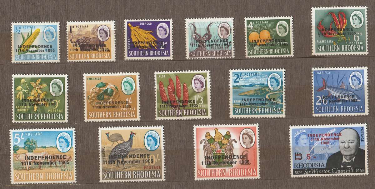 SOUTHERN RHODESIA      1966     INDEPENDENCE      SACC116-130      FULL SET   MINT