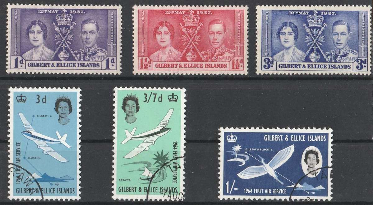 GILBERT & ELLICE ISLANDS       SG40-42      SC82-84    FULL SETS