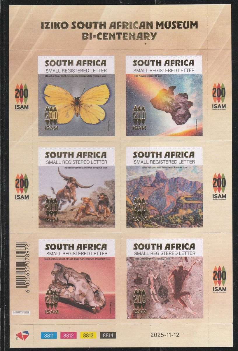 RSA    2025   IZICO  SA  MUSEUM BI-CENTENENARY     FULL SHEET UMM