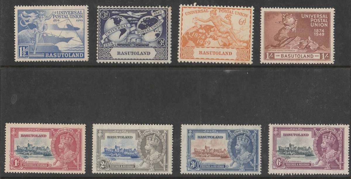 BASUTULAND      2  SETS      1935   & 1948    SACC11-14        SACC38-41