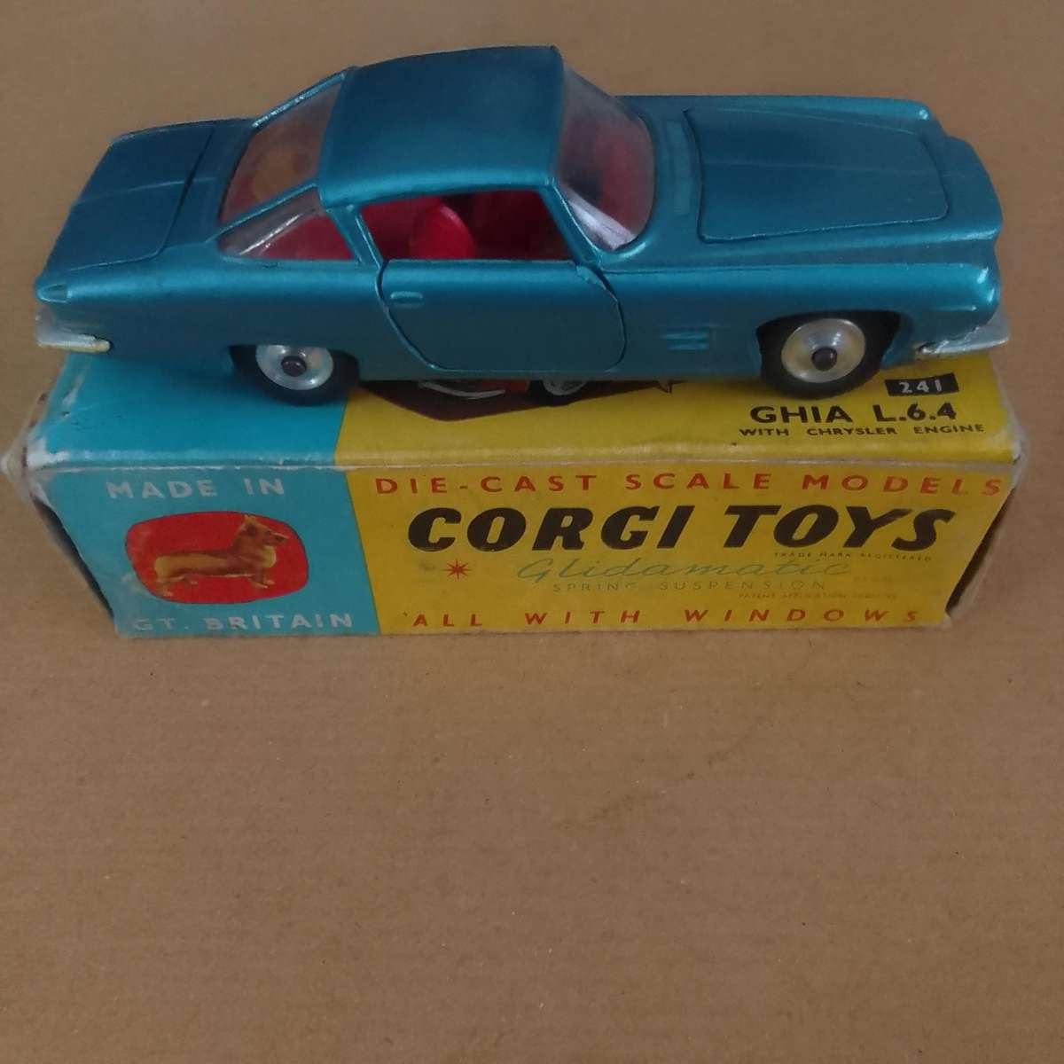 Original Corgi Toys Ghia L6.4 with Chrysler V8 Engine made in GT Britain