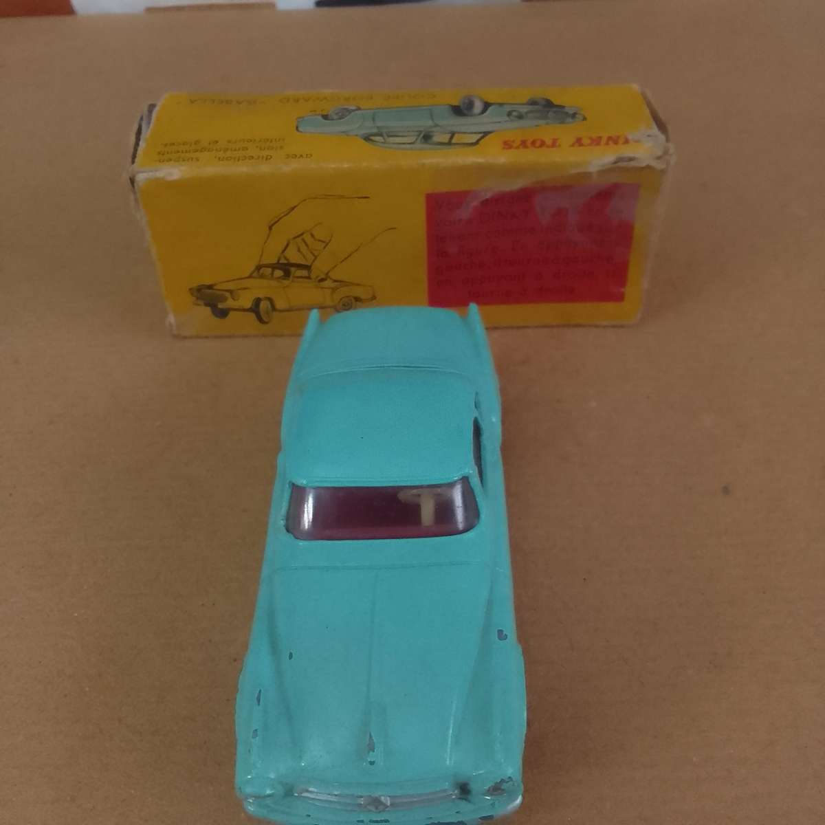 Borgward Isabella Original Dinky Toy with Box Made in France by Meccano 1:43 scale