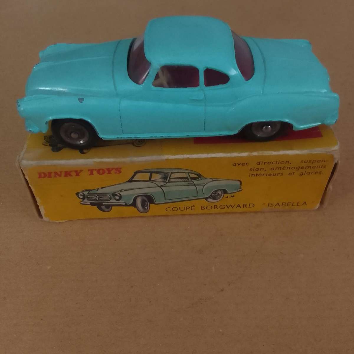 Borgward Isabella Original Dinky Toy with Box Made in France by Meccano 1:43 scale
