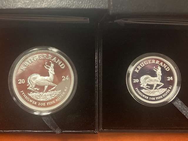2024 Silver Krugerrand - 2oz ( Two ) AND  1oz  ( One ) PAIR     - PROOF