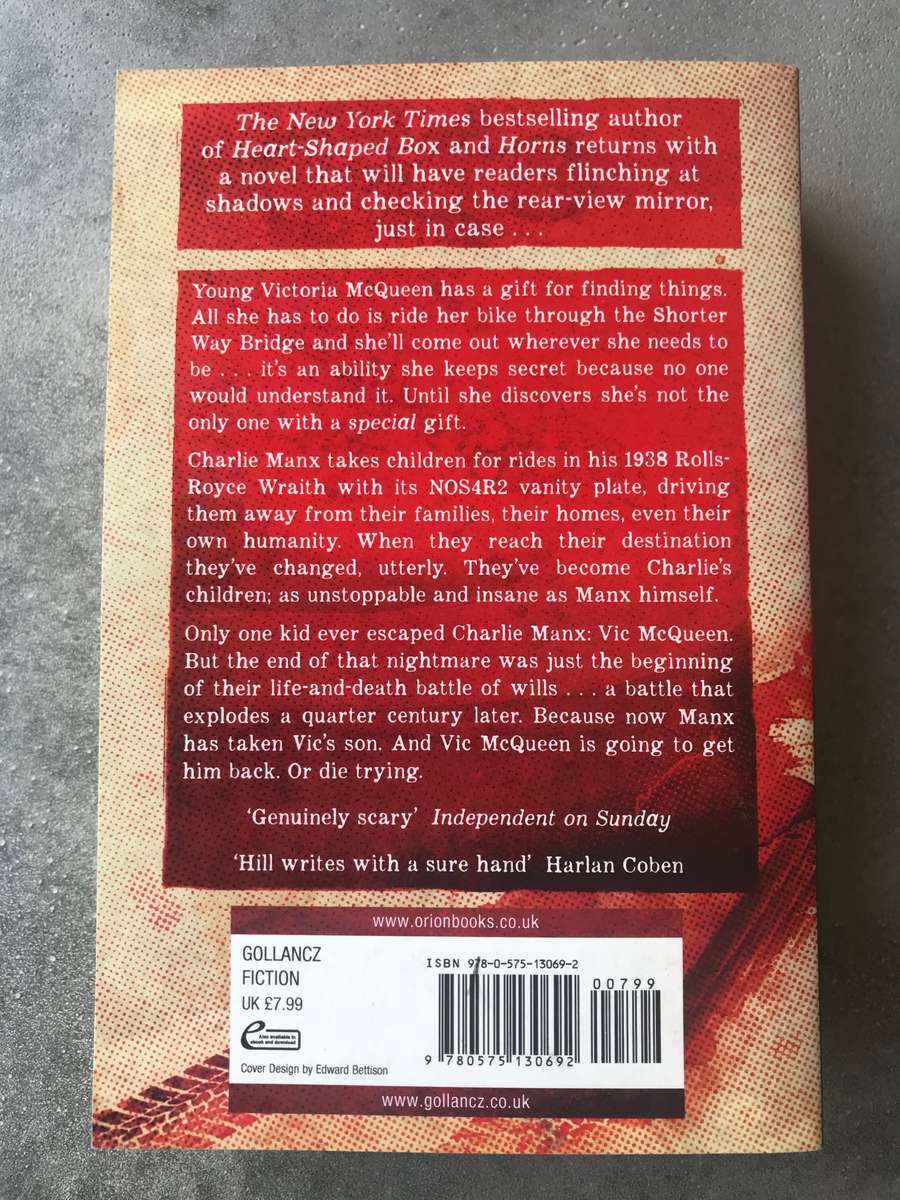 NOS4R2 by Joe Hill [Paperback: Like New]