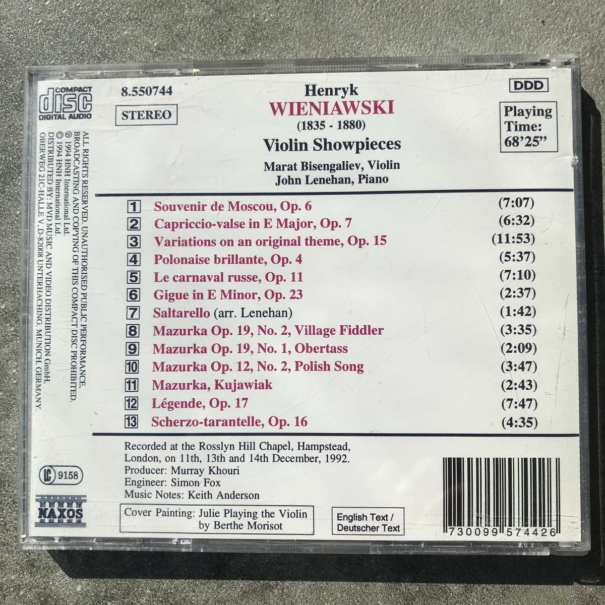 Wieniawski: Violin Showpieces [CD]