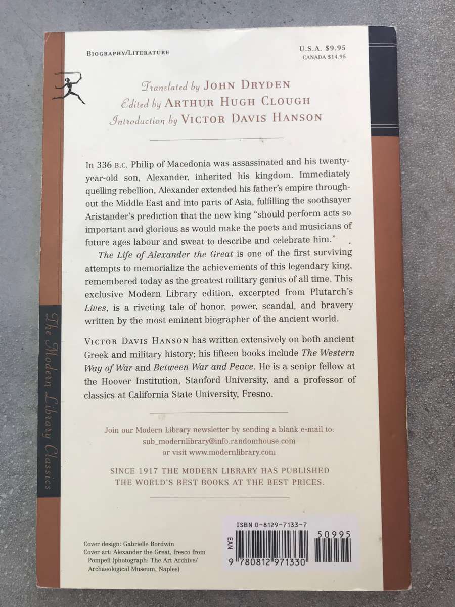 The Life of Alexander the Great by Plutarch [Paperback: Like New]