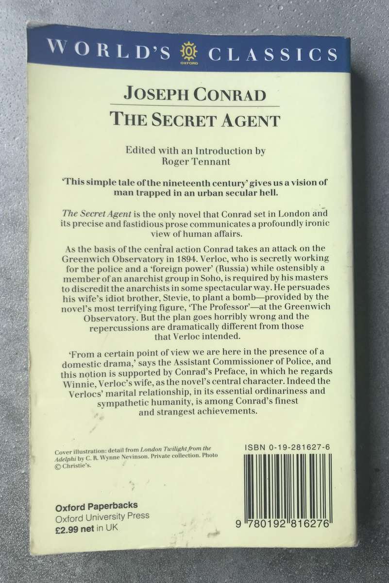 The Secret Agent by Joseph Conrad [Paperback: Very Good]